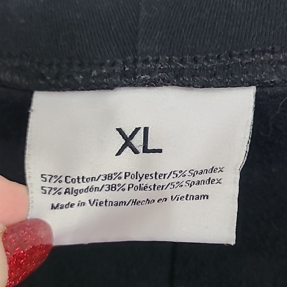 Women's XL Black Mid-Rise Capri Leggings Workout Exercise Yoga Pants Athleisure - Picture 4 of 7